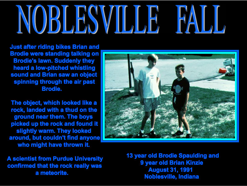 Noblesville meteorite fall