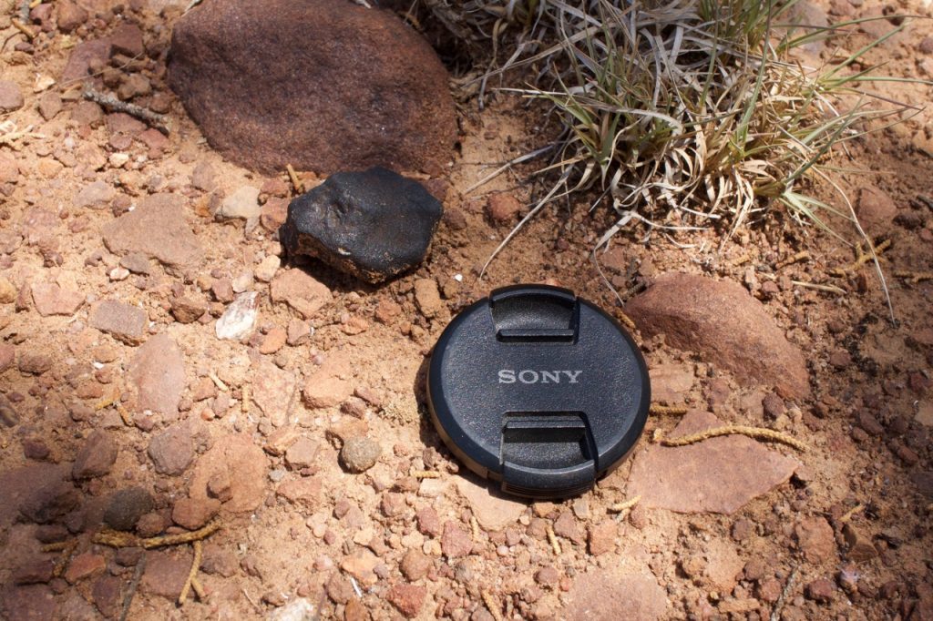 meteorite in the field